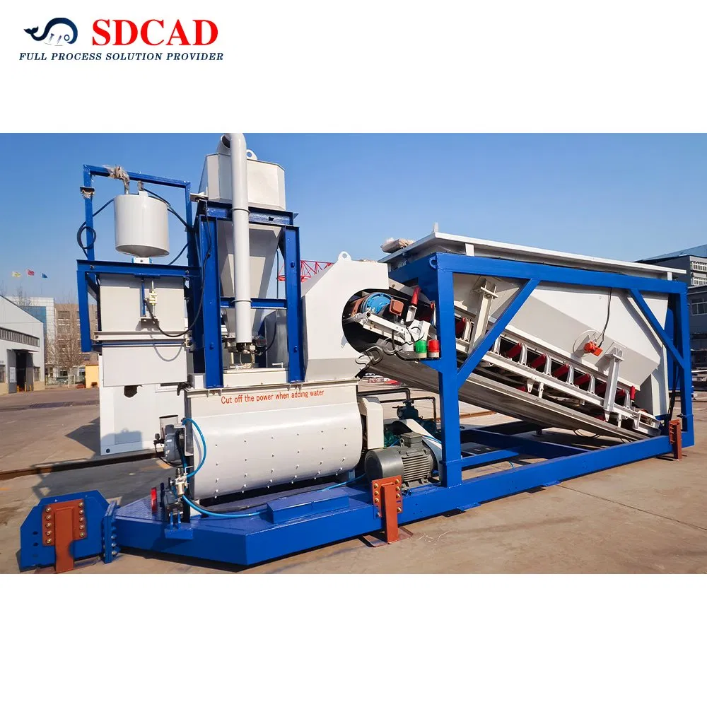 Containerized Type Mobile Concrete Plant Yhzs50 with Heating Pipes System for Extreme Cold Weather Operation