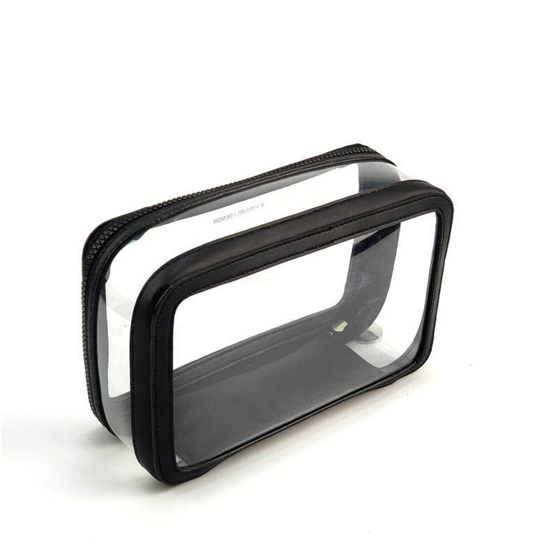 Approved Liquid Bag Clear Toiletry Bag for Airport Flights Travel, Transparent Plastic Makeup Pouch Wash Bag for Men Women