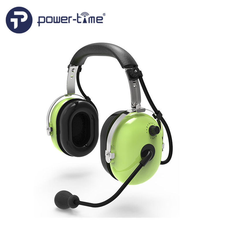 Modern AG-6 Aviation Headset Available in Black and Green Color Options