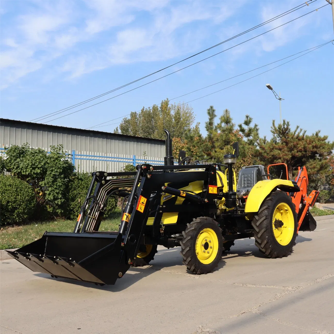 New Rotary Tillerdisc Harrow Plough Ditching Mower Reaper Corn Planter 35HP 4X4 with Sun-Shade Front Loader Mini Farm Tractor