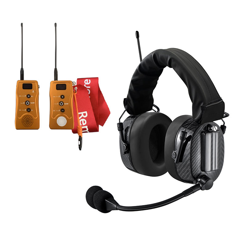 Wireless Aviation Headset Efficiency Full-Duplex for Push Back, Towing, Deicing, Maintenance