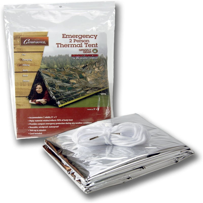 Emergency Tent Waterproof &amp; Compact for Government Reserve Materials 9 X 8 FT Comfortably Raincoat Survival Shelter Warmth Ultra-Quick Set-up