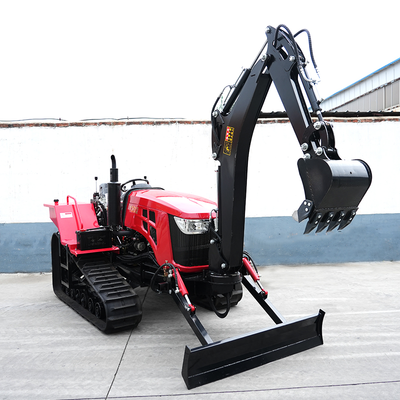 Agricultural Crawler Cultivator Multifunctional Cultivator Plowing and Fertilizing Farmland Ditching Rotary Cultivator