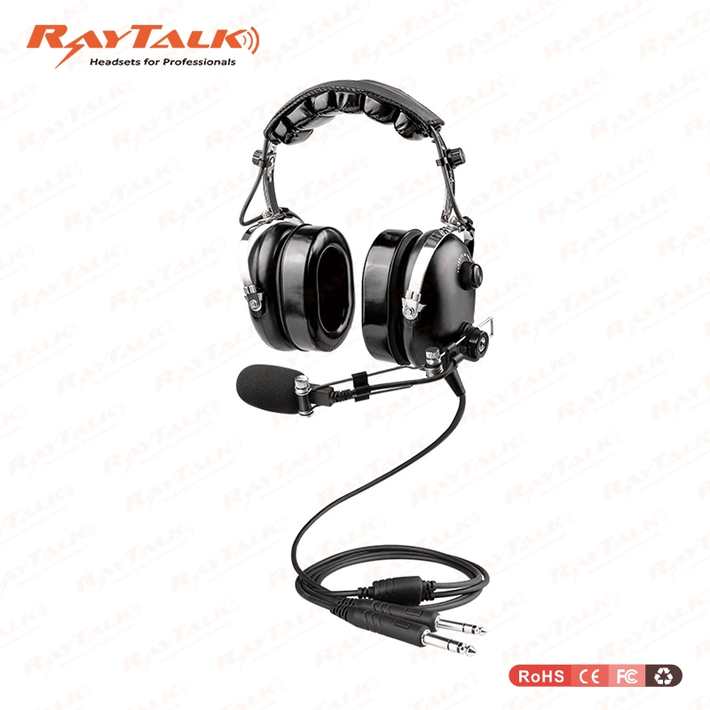 Excellent Performance Pilot Aviation Headset with 6.3mm Connectors in Ga Plug
