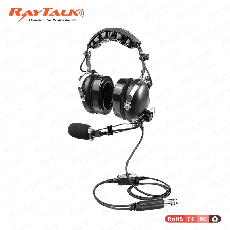 Excellent Performance Pilot Aviation Headset with 6.3mm Connectors in Ga Plug