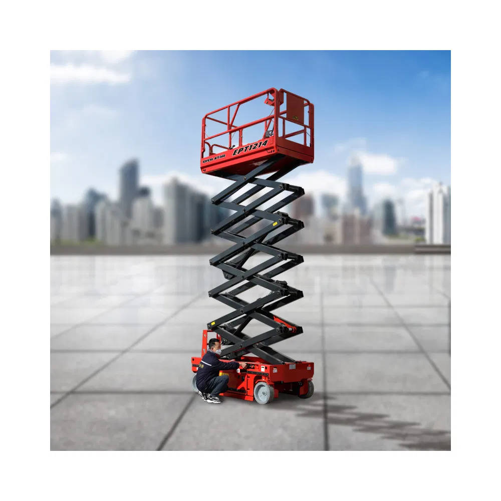 4-16m Dual Brake Aerospace Assembly Aircraft Maintenance Battery Electric Scissor Lift