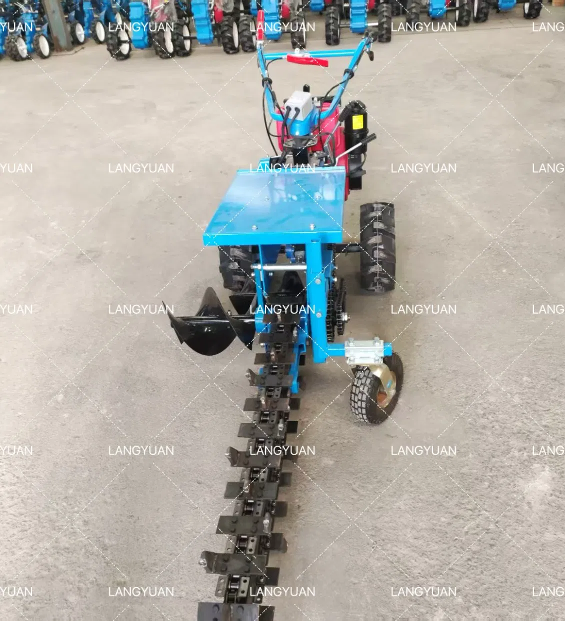 Single Ditch Ditching Pipeline Disc Double Chain Trencher for Trenching Water Pipe