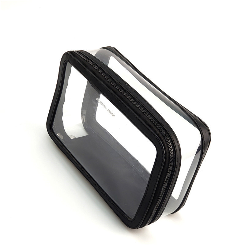 Approved Liquid Bag Clear Toiletry Bag for Airport Flights Travel, Transparent Plastic Makeup Pouch Wash Bag for Men Women