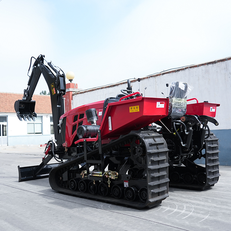 Agricultural Crawler Cultivator Multifunctional Cultivator Plowing and Fertilizing Farmland Ditching Rotary Cultivator