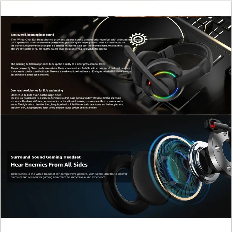 Wired Gaming Headphone Detail