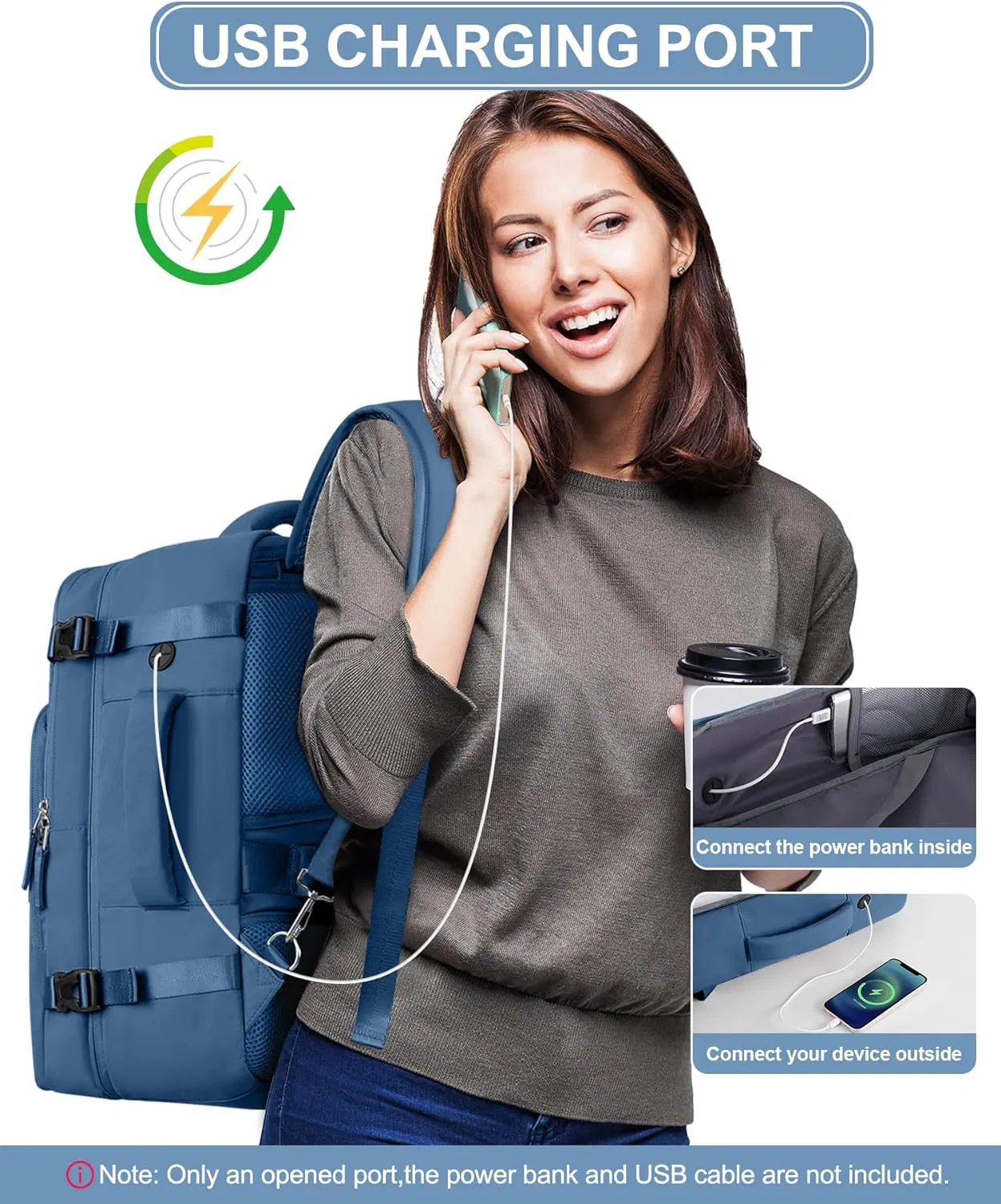 Travel Backpack Flight Approved Casual Daypack Waterproof Hand Luggage Bag Travel Must Haves Essentials