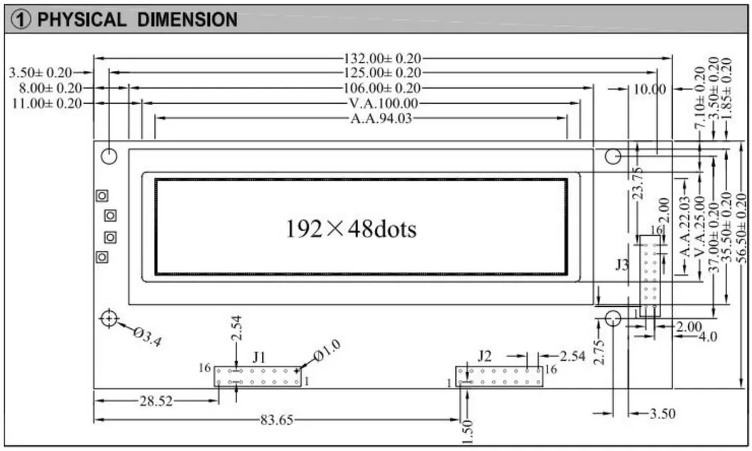 192*48 Graphic LCD Module Display
