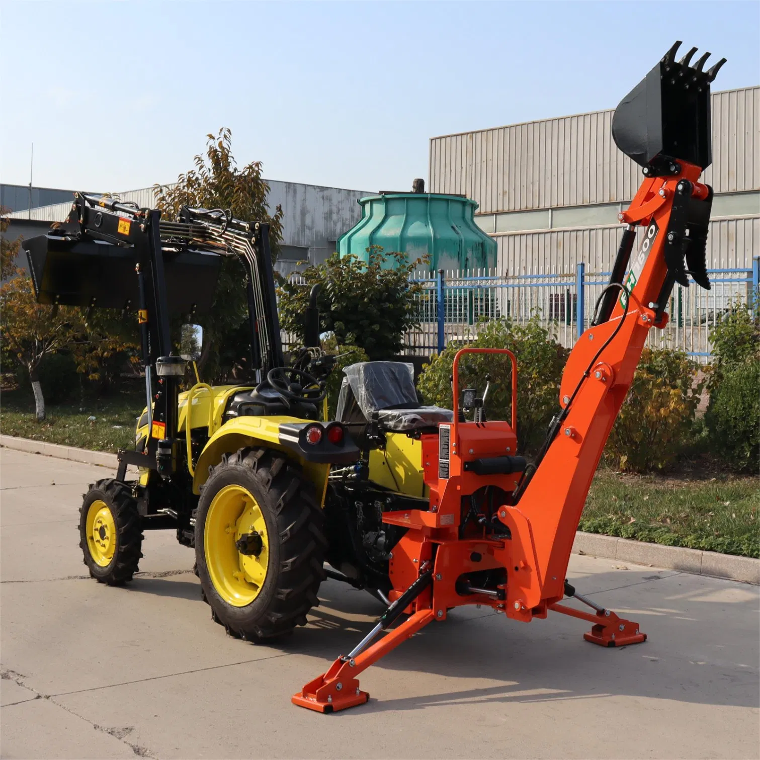 New Rotary Tillerdisc Harrow Plough Ditching Mower Reaper Corn Planter 35HP 4X4 with Sun-Shade Front Loader Mini Farm Tractor