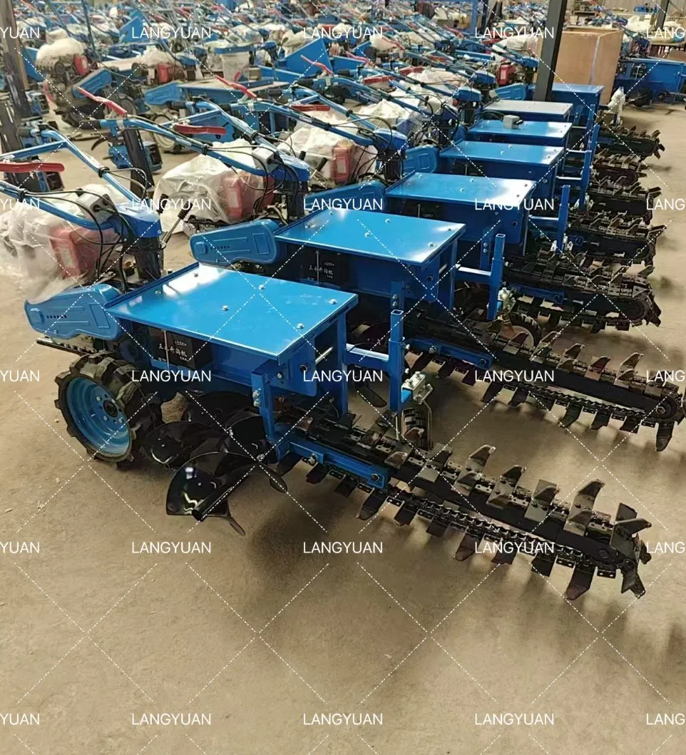 Single Ditch Ditching Pipeline Disc Double Chain Trencher for Trenching Water Pipe