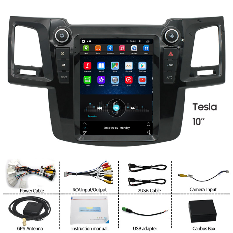 Android Car GPS Navigation Fortuner Sw4 Hilux Vigo