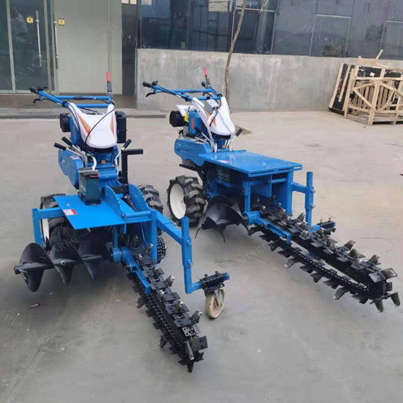 Mini Hand-Held Chain Ditching Machine Single Chain Tractor Trencher
