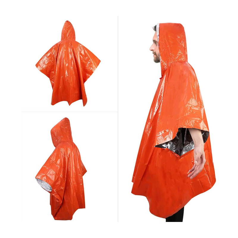 OEM/ODM Reusable Weather-Resistant Emergency Rain Cape for Survival Kits