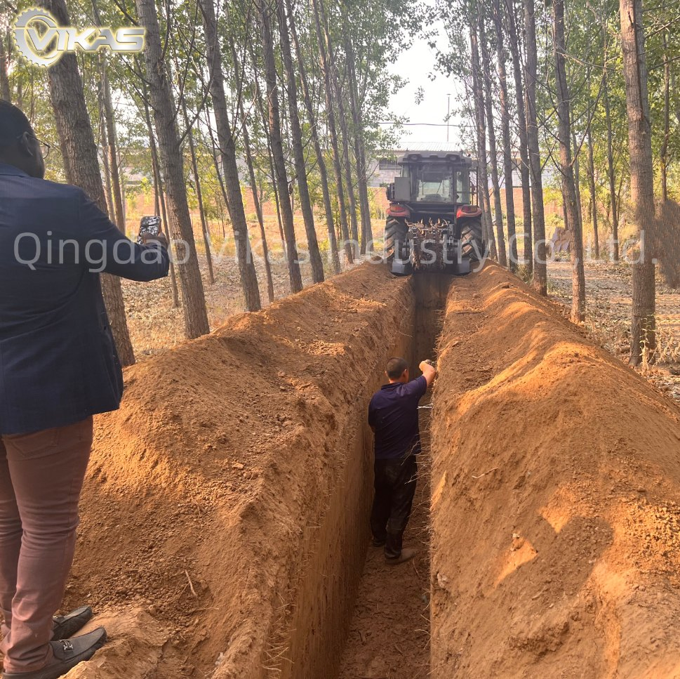 Zanjadora 3-Point Tractor Mounted Pto Single Ditch Ditching Pipeline Disc Double Farmland Saw Farm Chain Trencher for Burying Trenching Water Pipe and Cable