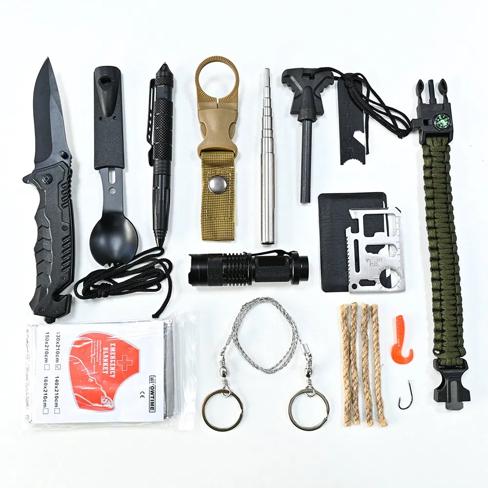 Wholesale Portable Outdoor Survival Kit Waterproof Box Multiple Emergency Tools