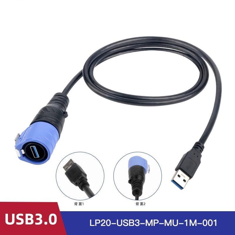 Cnlinko Lp20 IP68 Waterproof Data Signal USB3.0 Aviation Plug Socket Panel Connector