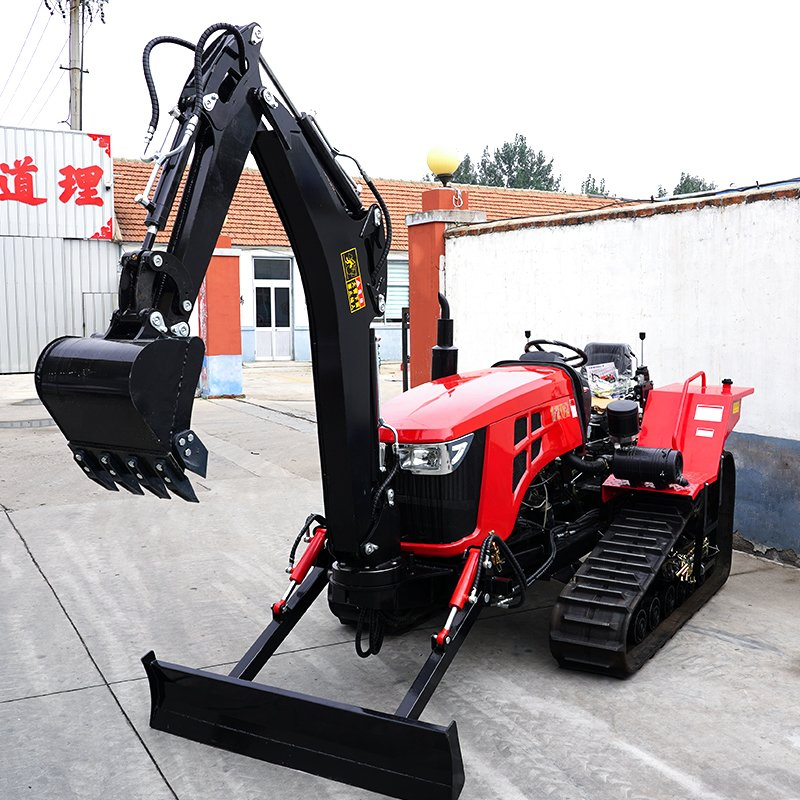 Agricultural Crawler Cultivator Multifunctional Cultivator Plowing and Fertilizing Farmland Ditching Rotary Cultivator