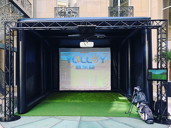 Outdoor Inflatable Golfshot Simulator Tent with Hitting Screen