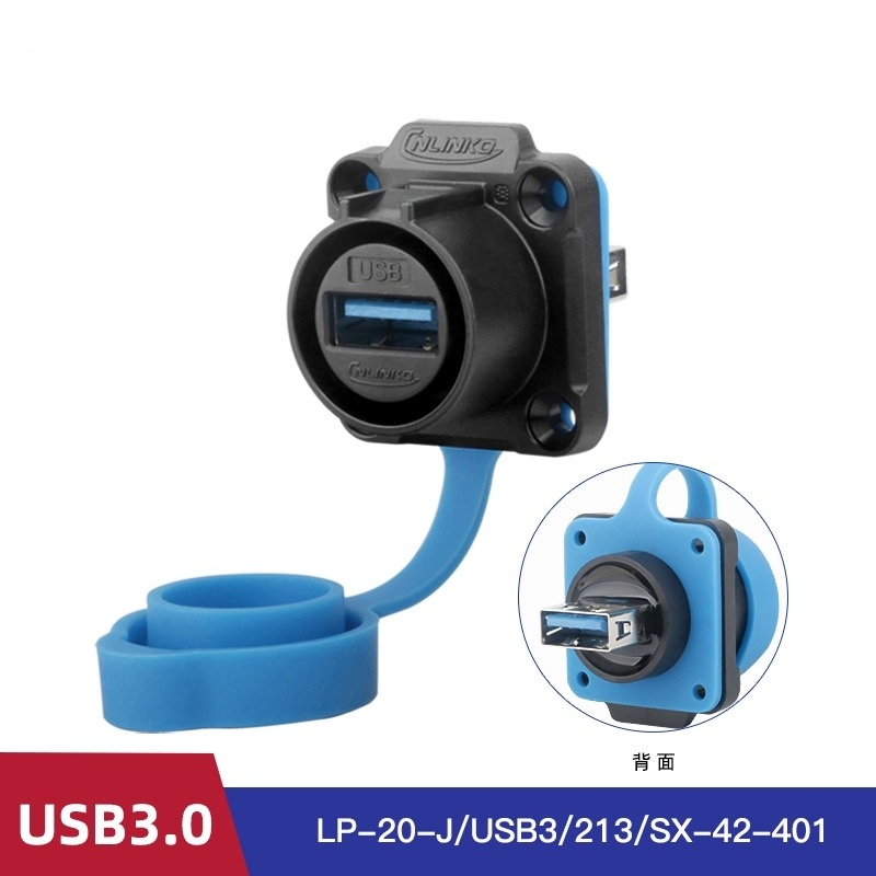 Cnlinko Lp20 IP68 Waterproof Data Signal USB3.0 Aviation Plug Socket Panel Connector