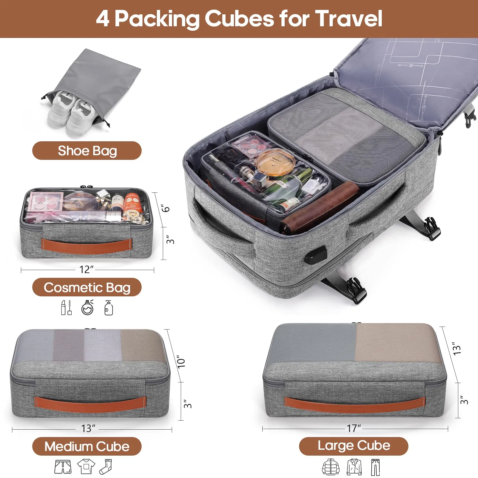 Small Travel Backpack for Women, 15.6 Inch Laptop Backpack Flight Approved, Carry-on Bags with USB Charging Port &amp; Shoe Pouch, Casual Daypack on Airplane Bag