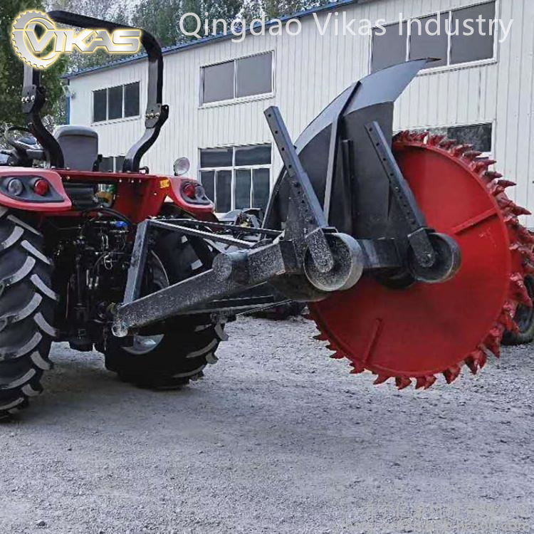 Trancheuse Trincheira Single Ditch Waterpipe Ditching Pipeline Ditcher Trenching Chain Cable 10cm-1m Depth Tractor Mounted Pto Disc Trencher for Sale