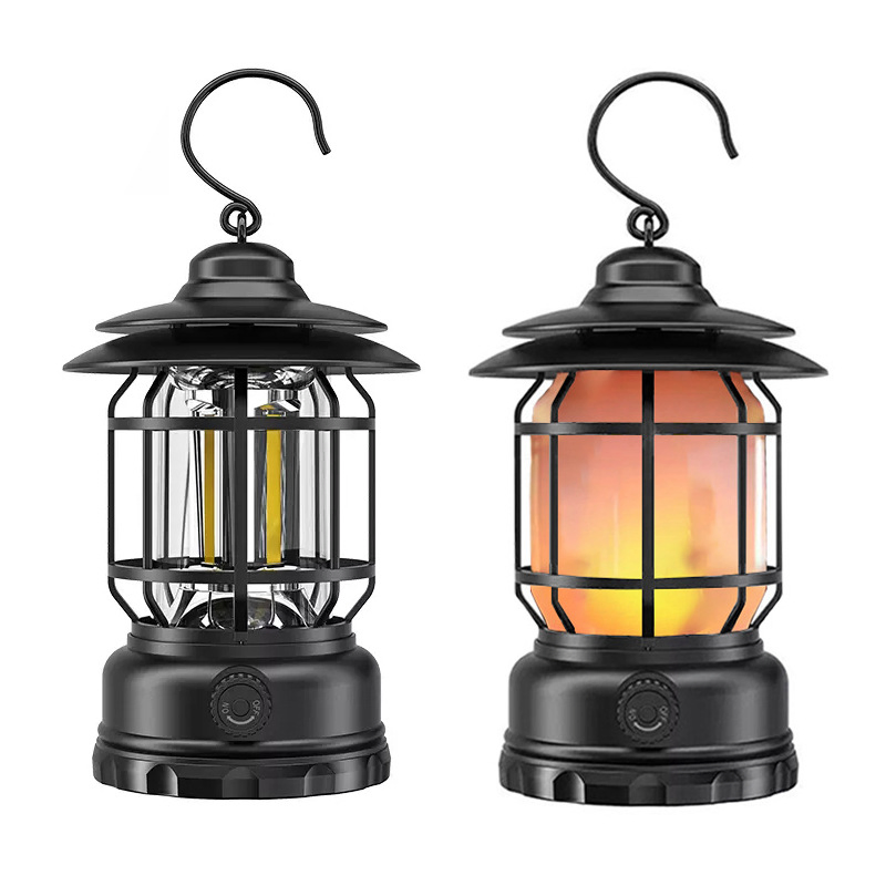 Portable LED Camping Lantern Rechargeable LED Flashlight Survival Kits for Indoor Outdoor