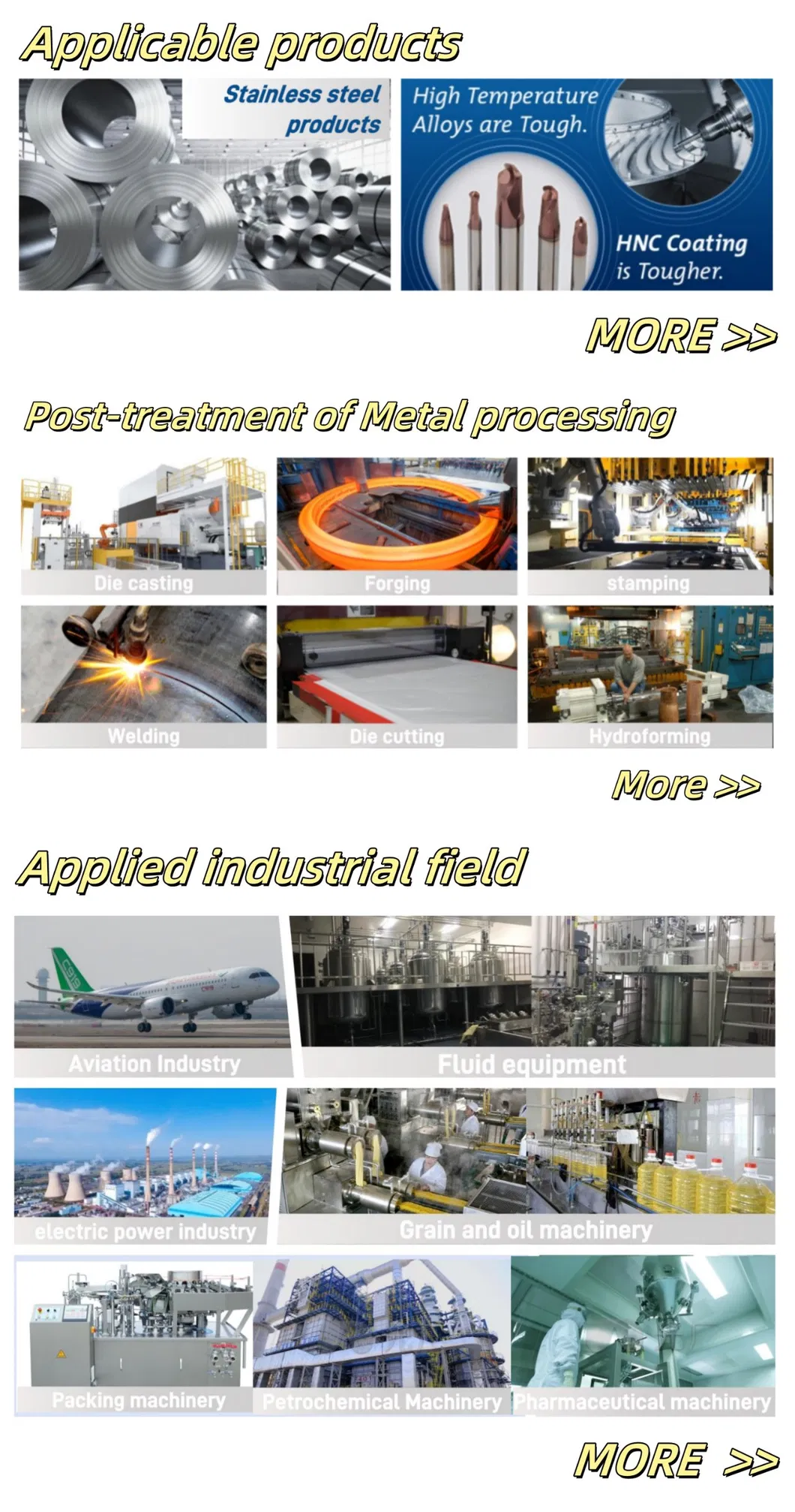 Wide Application Range