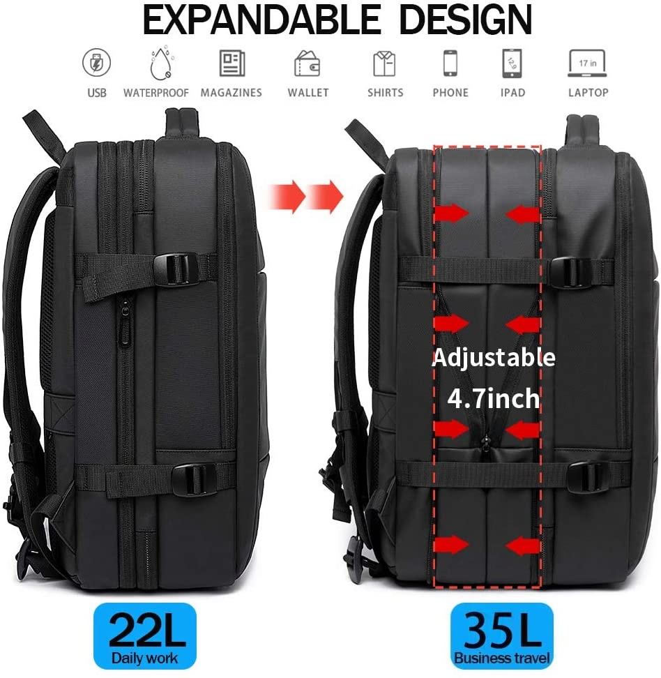 Travel Backpack, Flight Approved Carry on Backpack for International Travel Bag, Water Resistant Laptop Backpacks