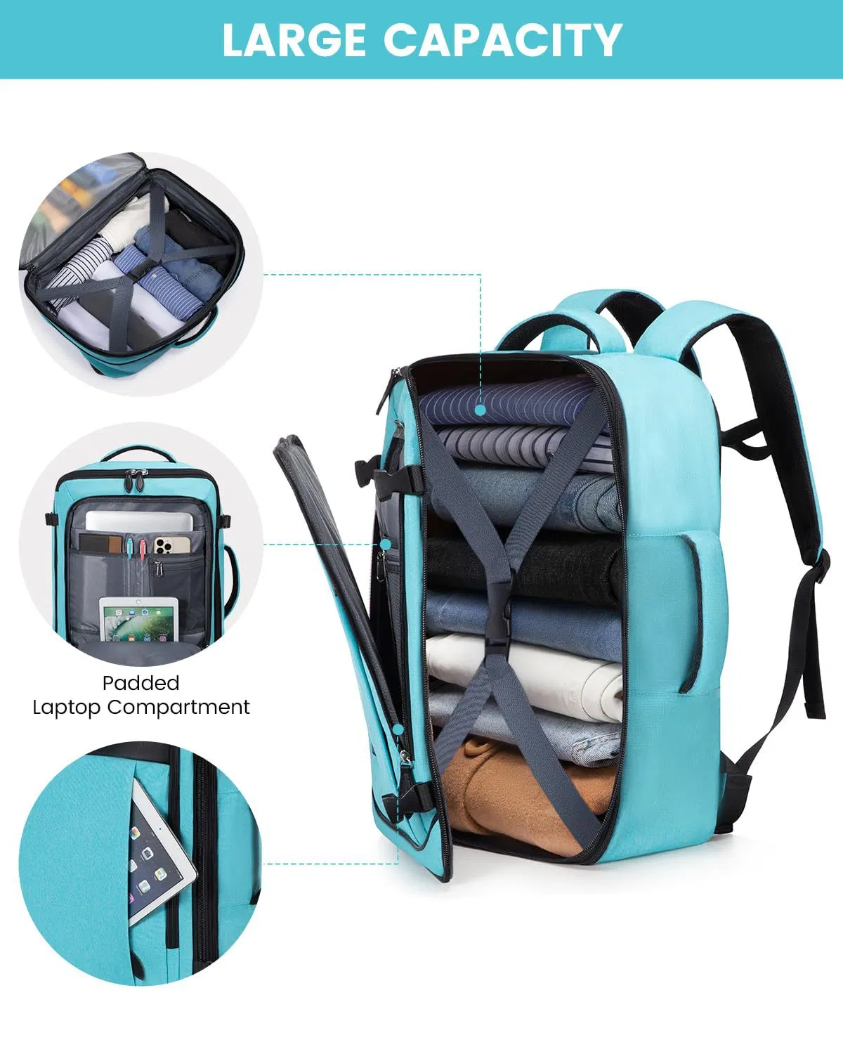 Wholesale Large Capacity Travel Backpack Flight Approved Bag