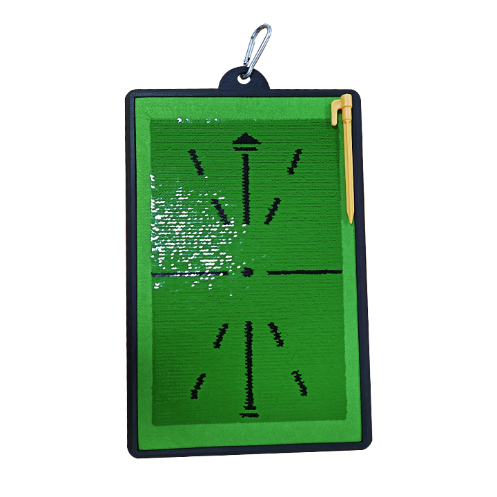 Golf Swing Training Mat with Ball Flight Trace Analysis Rubber Base Practice Mat