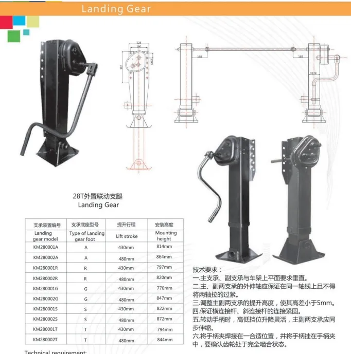 Trailer Parts Support Leg Landing Gear