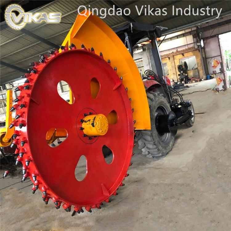 Trancheuse Trincheira Single Ditch Waterpipe Ditching Pipeline Ditcher Trenching Chain Cable 10cm-1m Depth Tractor Mounted Pto Disc Trencher for Sale