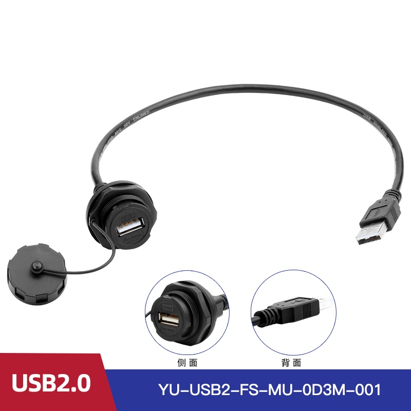 USB 3.0 Aviation Plug Socket Extension Cable Data Waterproof Cnlinko Yu-USB Connector