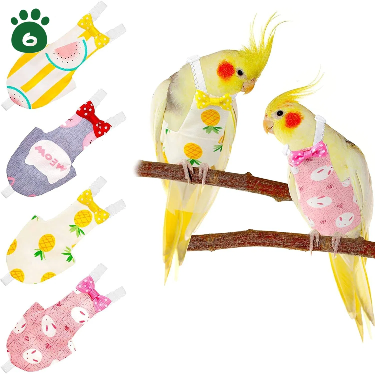 Stylish Bird Diaper with Excrement Pocket for Pigeons Parrots and Other Birds