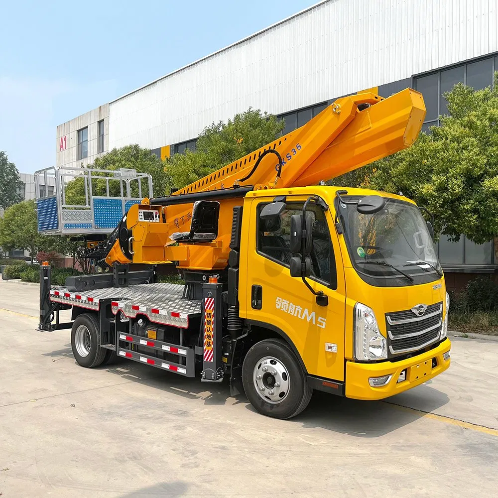 All Weather Aerial Work Platform Truck Enclosed Cabin Heating System Cold Climate Operation