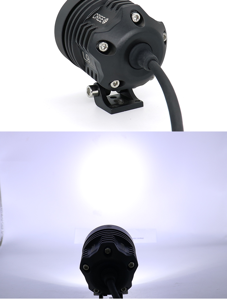 90W Super Bright LED Motorcycle Spotlight Work Light Universal Motorbike Mini Spot Driving Light Headlight
