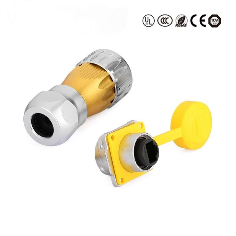 Dh24 RJ45 Ethernet IP67 Waterproof Metal Aviation Plug Data Ethernet Cnlinko Connector