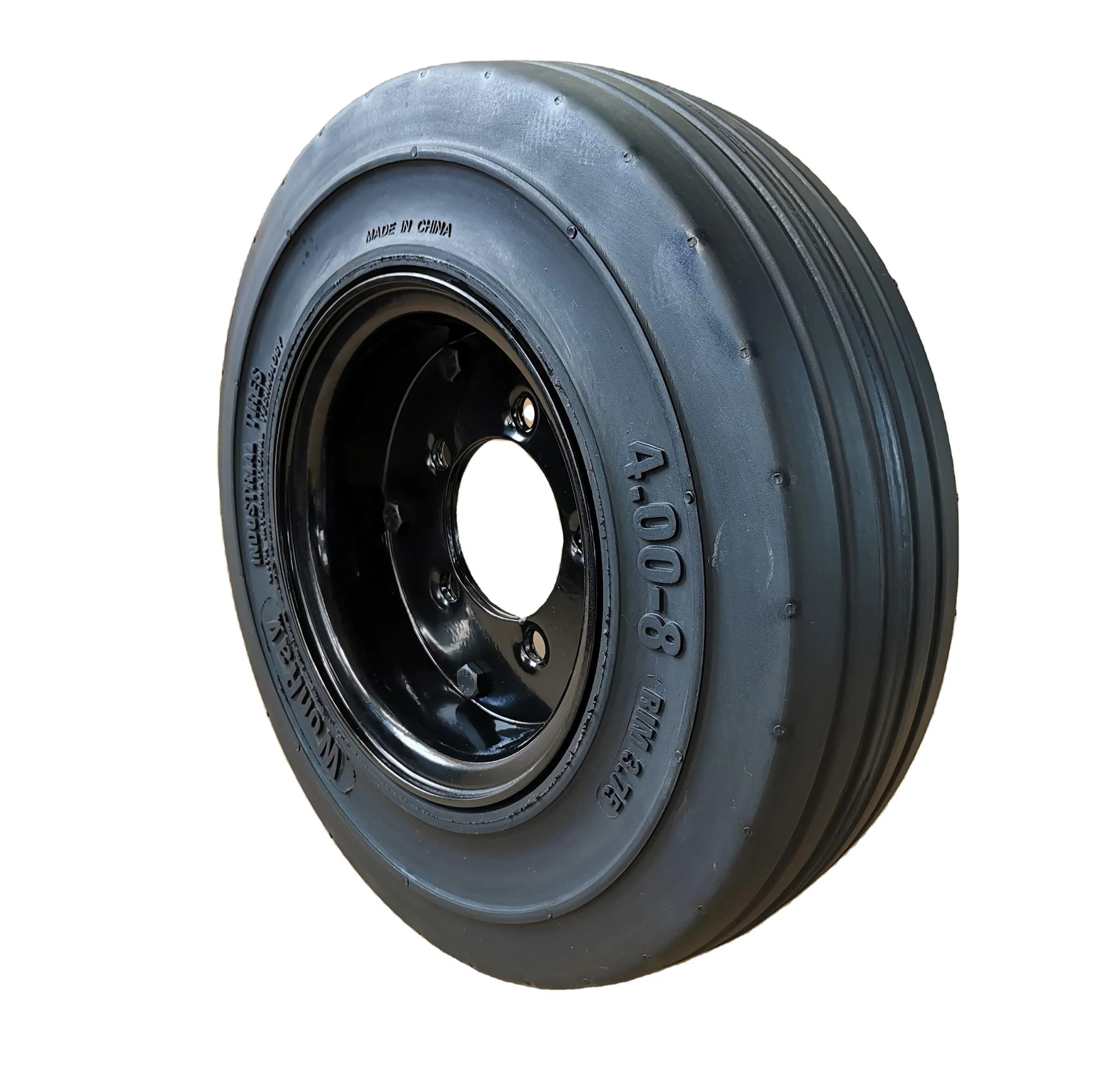 Puncture Proof Solid Tires 4.00-8 400-8 with Rim Forklift Wheels Llantas Aviation Parts