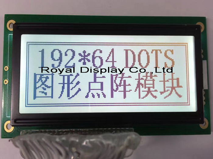 192*64 Graphic LCD Module Big Size Stn Pin Connector with Backlight At0107 At0108 Industrial Display