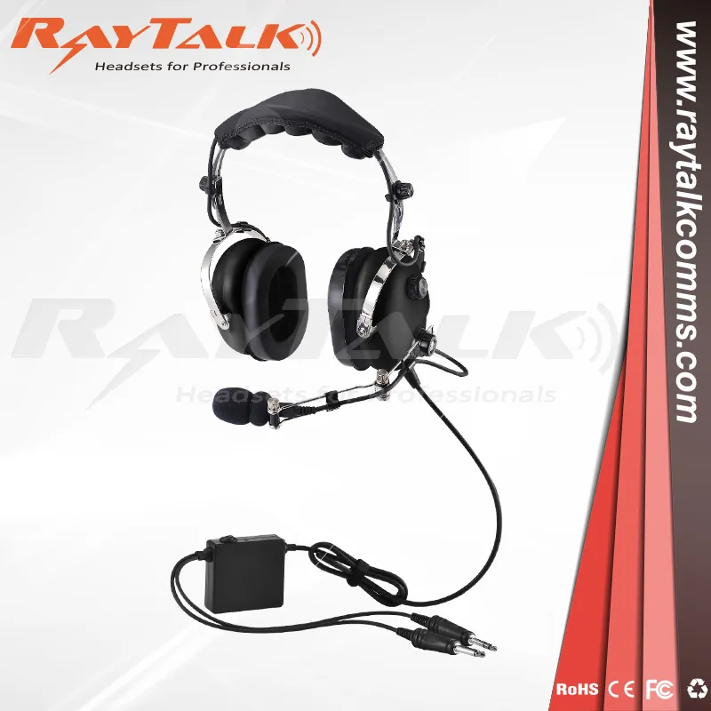 Anr Aviation Pilot Headset Active Noise Reducing with Super Soft Head Pad