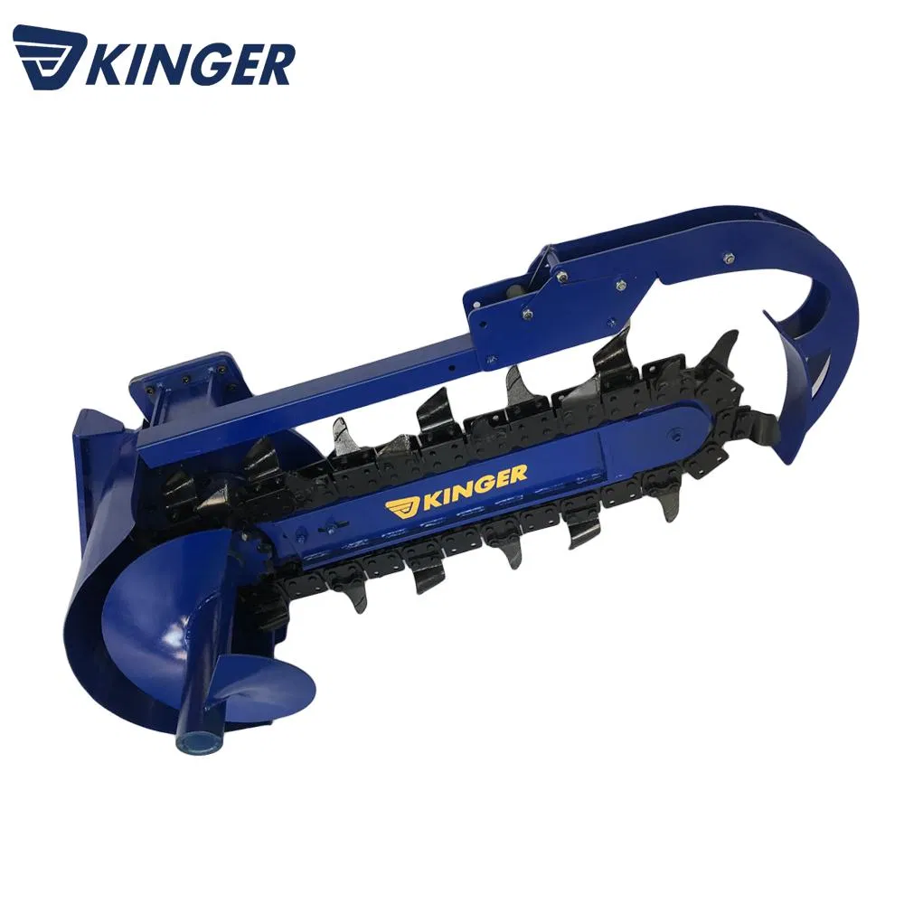 Kinger Best Agricultural Equipment Farmland Ditching Tractor Chain Trencher Factory Directly Sale Passed CE ISO
