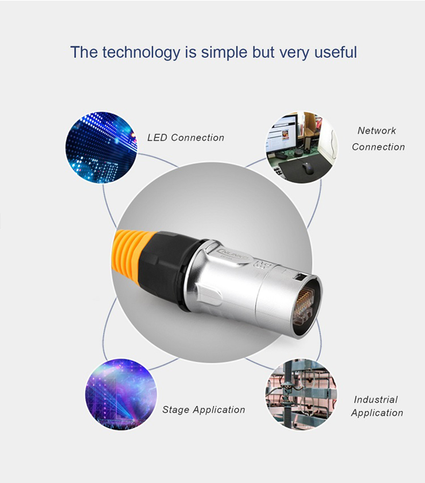 Yt-RJ45 Ethernet Network Adapter Waterproof Aviation Plug Data Transmission Cnlinko Electrical Connector