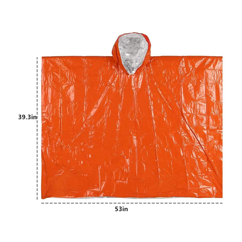 OEM/ODM Reusable Weather-Resistant Emergency Rain Cape for Survival Kits