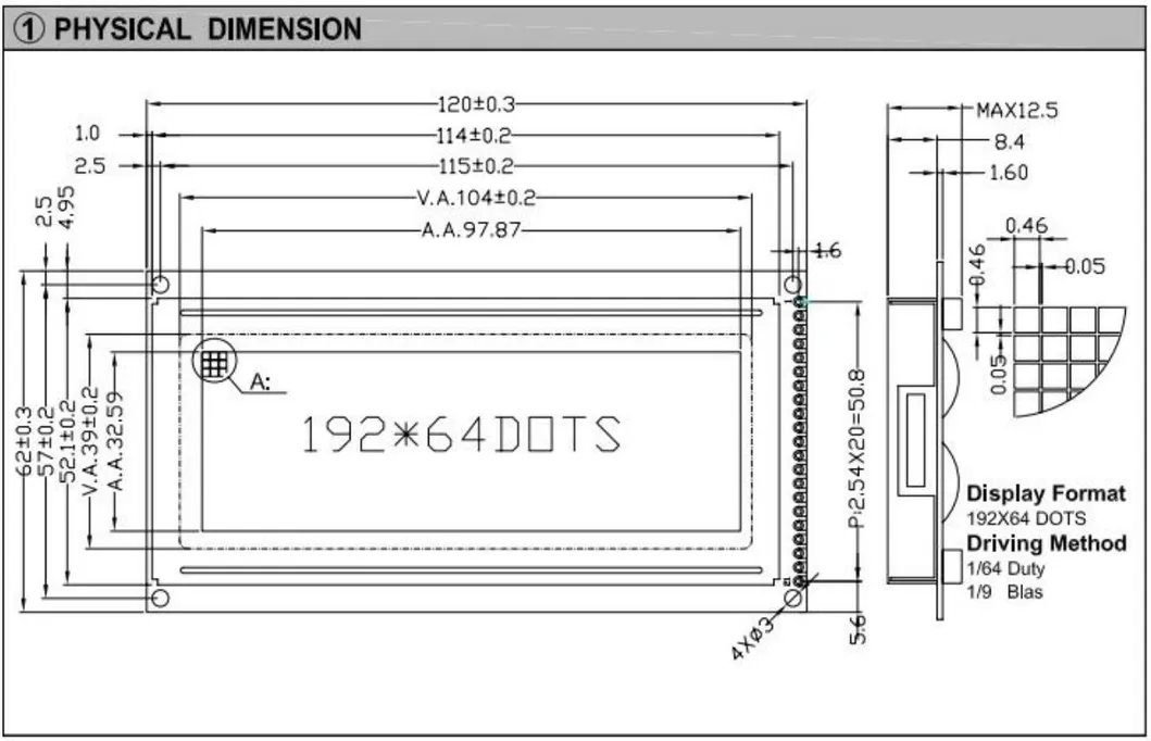 192*64 Graphic FSTN LCD Module