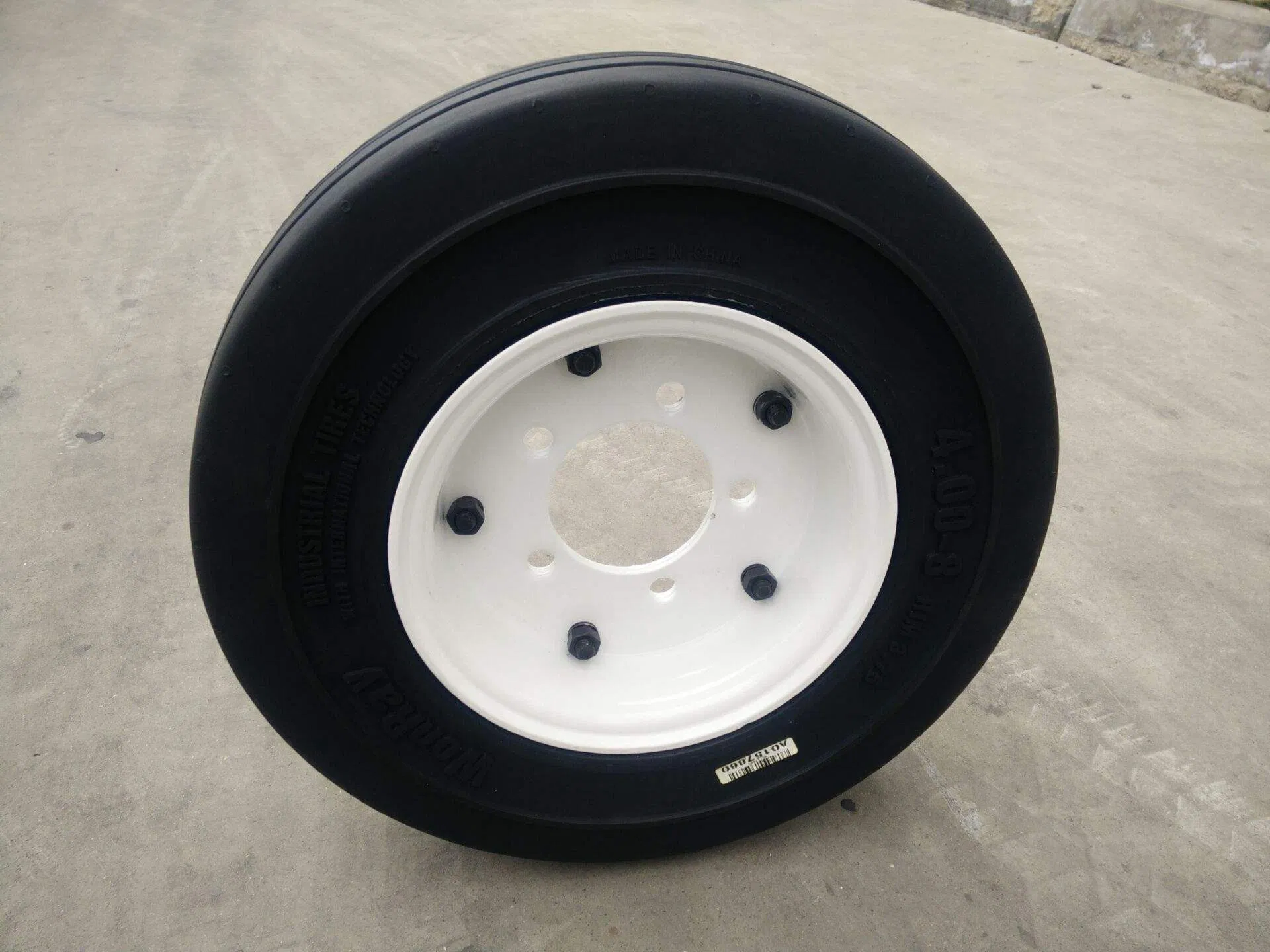 Tyre Manufacturer Ground Support Equipment Industrial Trailer Solid Rubber Tires and Wheels 400 8 3.75 8 Inch in China
