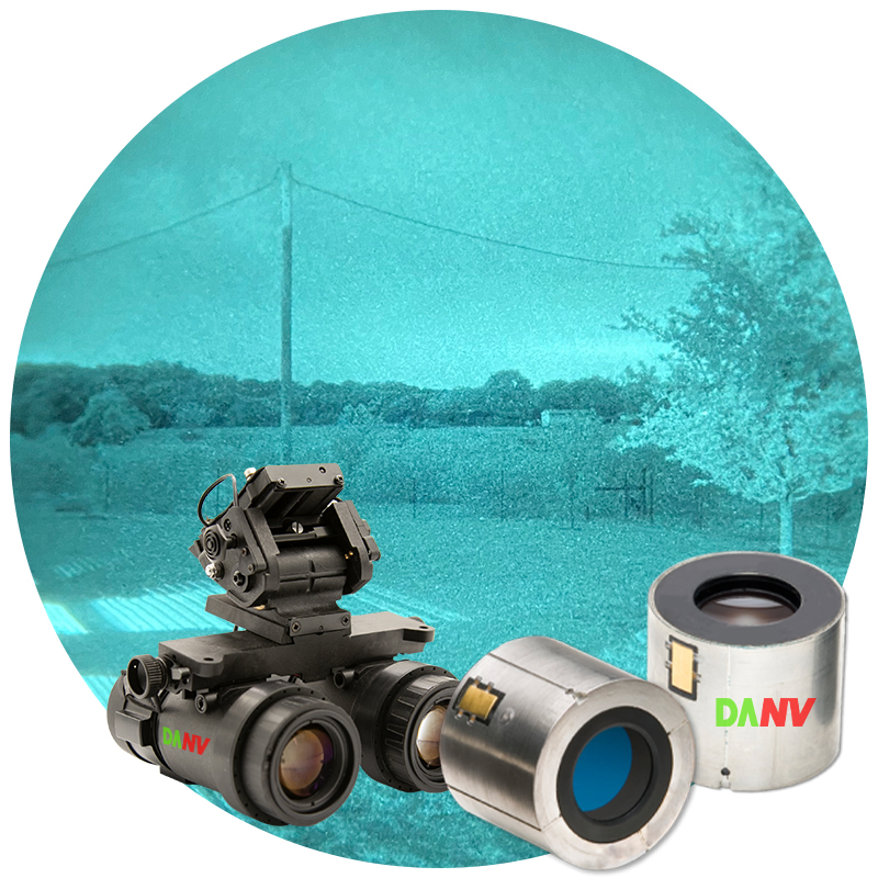 Field of View 40degree Pilot Night Vision System with Image Intensifier Tubes